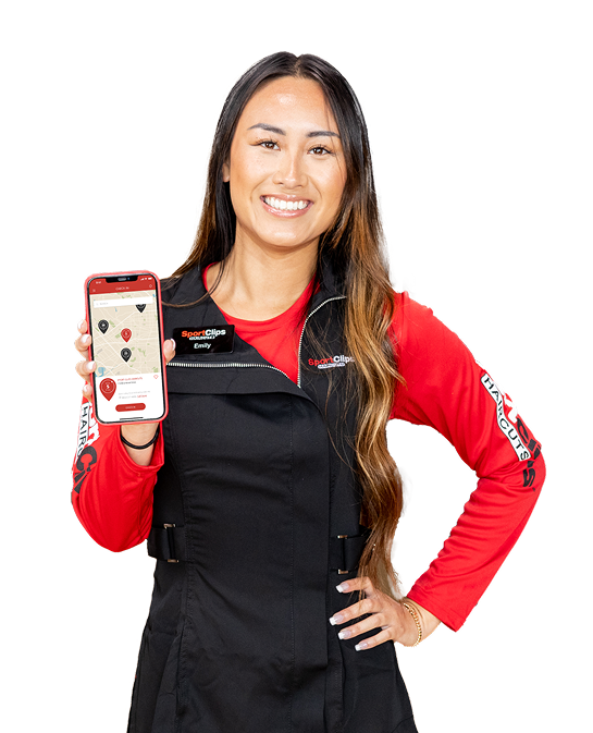 Stylist AS Holding Phone – Online Check In 1